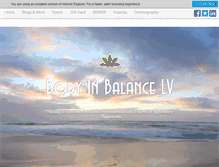 Tablet Screenshot of bodyinbalancelv.com